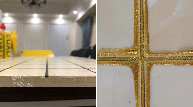 真瓷胶平缝工艺效果